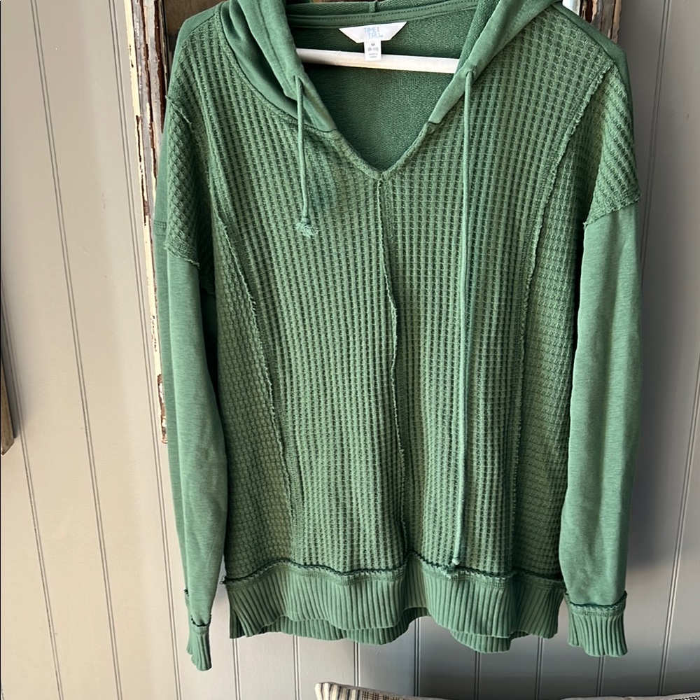 Time and Tru hoodie waffle knit front size medium